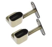 Veemoon Soporte para Barra de Armario 90 Grados, Soporte de Palanca Metálico de Latón Envejecido, Resistente a Corrosión, para Colgar Ropa en Armarios, Baño o Cocina, Pack de 2 Unidades