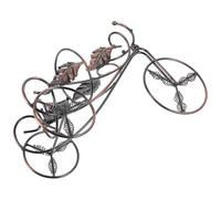 Veemoon Soporte para Botellas de Vino de Metal Vintage Diseño de Remolque Botellero Decorativo de Mesa Expositor Estable Adecuado para Hogar Bares y Restaurantes Porta Botellas