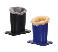 Veemoon Soporte para Gafas de Sobremesa 2 Piezas con Forro de Felpa y Cuero Sintético Organizador Antirayaduras para Escritorio y Mesita de Noche Diseño Compacto para Protección y