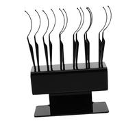 Veemoon Soporte Para Pestañas Postizas Negro 1 Unidad Con 12 Varillas Exhibidor Ajustable Profesional Para Organización y Exposición En Centros De Belleza