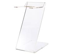 Veemoon Soporte Para Secador De Pelo y Expositor Multifunción, 1 Unidad, Tamaño Compacto, Material Vidrio Transparente, Compatible Herramientas De Peinado, Uso Baño y Salón Profesional