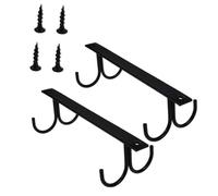 Veemoon Soporte para Tazas de Hierro Negro 4 Ganchos Colgador para Tazas Debajo del Estante Escurridor Delicado para Cocina Juego de 2 Unidades Accesorio Práctico para Organización