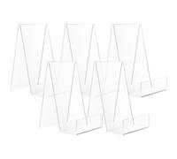 Veemoon Soporte Simple Acrílico Transparente de para 5 Piezas Fácil de Limpiar sin Rebabas Diseño Adecuado para Biblioteca y Interior