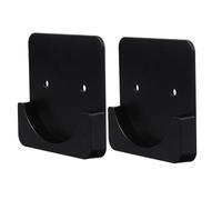 Veemoon Soportes Adhesivos para Barra de Ducha de Plástico Abs, Retenedores Antideslizantes Grandes en Color Negro, 1 Par para Fijación Segura de Cortinas en Baño sin Perforar Paredes