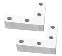 Veemoon Soportes de Esquina en L 50x50 Mm para Muebles 20 Piezas con Tornillos, Soporte Metálico Inoxidable para Estanterías, Reparación de Cajones y Refuerzo de Armarios Hogar Oficina