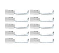 Veemoon Soportes de Lámpara E14 Base Roscada de Cerámica de Color Claro, 100 Mm de Altura, 10 Piezas para Portalámparas de Candelabro, Accesorios Eléctricos para Iluminación de Techo