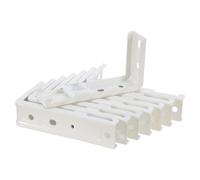 Veemoon Soportes de Riel para Cortina de Metal, Kit de 10 Piezas para Montaje en Pared y Techo, Compatible Rieles Curvos y Rectos, Accesorios para Sala de Estar, Oficina y Hotel