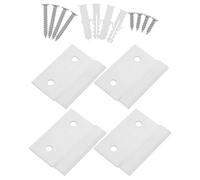 Veemoon Soportes para Colgar Cuadros Grapas Francesas Z de Aluminio Kit de Montaje para Espejos y Estantes 2 Pares Tornillos Sistema Resistente para Marcos Pesados Pared