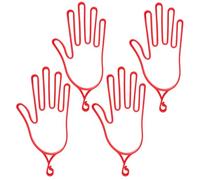 Veemoon Soportes para Guantes de Golf 4 Unidades Rojos, Perchas Ajustables para Guantes Deportivos, Marco de Secado Resistente para Mantener Forma y Evitar Arrugas, Compatible Todos