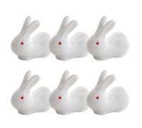 Veemoon Soportes para Palillos de Cerámica en Forma de Conejo Blanco 6 Piezas Almohadas para Palillos Accesorio para Mesa de Comedor y Banquetes Fácil de Limpiar Decoración Funcional