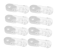 Veemoon Soportes y Cintas De Peso para Cortinas 8 Piezas Blanco Plástico Función De Equilibrio para Persianas Verticales y Cortinas Manijas Uso Ventanas y Reemplazo Accesorios