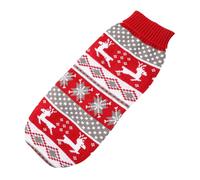 Veemoon Suéter Navideño para Perro de Punto Ropa Navideña para Mascotas para Fiestas de Navidad Color Rojo Mediano Suave
