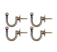 Veemoon Sujetadores de Cortinas Hogar 4 Piezas U-Shaped Ganchos de Pared Color Verde Antiguo Soporte Resistente para Colgar Cortinas y Ropa Ideales para Sala Comedor y Dormitorio