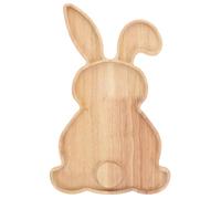 Veemoon Tabla de Embutidos con Forma de Conejo de Pascua, Tabla de Embutidos de Madera, Bandeja para Servir Pan, Bonita Bandeja para Servir Frutas, Plato de Ensalada de Queso, para Aperitivos Y