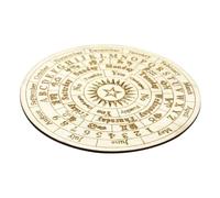 Veemoon Tablero Astrológico Tallado en Madera Pequeño, Accesorio para Adivinación Diseño Decorativo, Suministros para Altar Wiccano y Juegos de Péndulo, Panel de Madera para Decoración