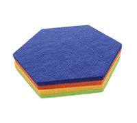 Veemoon Tablero De Fieltro Autoadhesivo - 4 Piezas Hexagonales Para Notas y Memos - Ideal Para Decoración De Paredes y Organización En Oficina o Color Gris