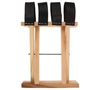 Veemoon Taburete Plegable Portátil de Madera para Pesca y Camping, Pequeño y Ligero, Altura Abierta 28 Cm, Color Negro, Silla de Viaje Compacta para Senderismo y Actividades al Aire Libre