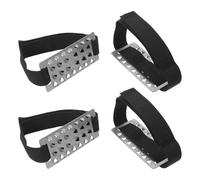 Veemoon Tacos de Tracción para Botas de Montaña 26 Pinchos, Resistentes y Ajustables, Color Negro, 2 Pares por Paquete, Antideslizantes para Senderismo y Carreras en Nieve y Hielo, Uso