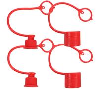 Veemoon Tapas Antipolvo para Conectores Hidráulicos, Juego de 4 Piezas en Pvc y Goma, Cubiertas para Acopladores Rápidos Ff-02, Protección Industrial para Sistemas Hidráulicos