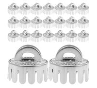 Veemoon Tapas para Adornos de Bolas Transparentes 100 Piezas Diámetro 25 CM Plástico Plateado sin Cuerda Ideales para Manualidades Decoración de Bodas Cumpleaños y Fiestas