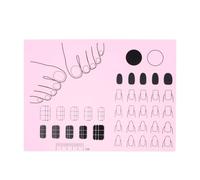 Veemoon Tapete de Aplicación de Uñas Acrílicas de Silicona Flexible para Práctica Diy, Funciones para Practicar Diferentes Formas y Técnicas de Manicura