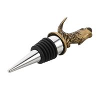 Veemoon Tapón de Vino Reutilizable Diseño de Pez Koi en Color Bronce Antiguo Tapón Navideño para Botellas de Licor y Vino Sellador Decorativo para Fiestas y Celebraciones