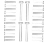 Veemoon Tapones Transparentes Para Pendientes 50piezas Fundas Protectores Para Pendientes Resistente Rotura Diy Joyería Cierres Seguros Para Alta