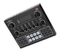 Veemoon Tarjeta de Sonido Externa Portátil V9 para PC y Móvil Chip Dsp 32 bits, 4 Efectos Personalizados, 12 Efectos Obsequios, Conexión Estable Inalámbrica, Mezclador de Color Aleatorio