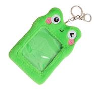 Veemoon Tarjetas De Rana De Dibujos Animados Tarjetero De Peluche Verde Porta Tarjetas De Autobús Para Funda Visible Decorativo