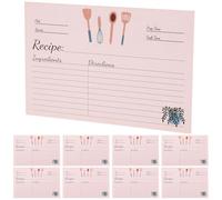 Veemoon Tarjetas de Recetas para Registrar Métodos de Cocina 50 Piezas Tarjetas de Notas de Recetas Papel Beige 50 Hojas Estilo Rústico para Uso Doméstico en Cocina
