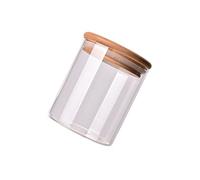 Veemoon Tarro De Cristal De 175 Ml Con Tapa De Madera - Frasco De Vidrio Ideal Para Almacenar - Café Especias y Sal Diseño Elegante y Funcional
