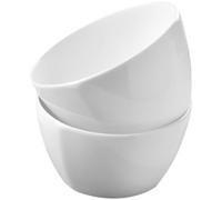 Veemoon Tazones Cuadrados de Cerámica para Arroz y Sopa 11.5 Cm, 2 Piezas, Resistentes al Calor, Aptos para Uso Doméstico y Restauración, Ideales para Servir Fideos y Postres