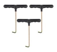 Veemoon Tensor de Cordones Profesional en Forma de T, 3 Piezas, Material Plástico y Hierro, Portátil y Ergonómico para Apretar Cordones de Zapatos y Patines en Casa y Deporte