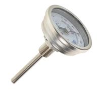 Veemoon Termómetro para Vino Casero de Acero Inoxidable 304, Axial Bimetálico de 2 Pulgadas Rosca, Resistente Corrosión y Óxido, Lectura Precisa para Elaboración de Cerveza y Barriles