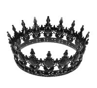 Veemoon tiara de graduación medieval gótica de princesa de cumpleaños feliz cumpleaños disfraz de principe aleación Black