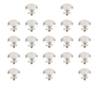 Veemoon Tiradores Redondos para Cajones de Armario de Acero Inoxidable 304, Tamaño Grande sin Tornillos, Paquete de 20 Piezas, Perillas Metálicas para Muebles de Cocina y Gabinete, Uso