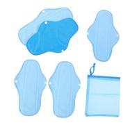 Veemoon Toalla Sanitaria Lavable Reutilizable de 6 Piezas, Almohadilla de Vellón Polar Pul, Absorción Alta, para Menstruación y Postparto, Cómoda y Transpirable para Mujer