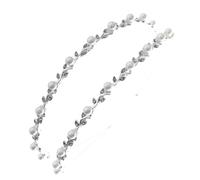 Veemoon Tocado de Perlas Aros Cabello Perlas Brillantes Venda Elegante para Boda y Compromiso