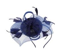 Veemoon Tocado Diadema Sombrero De Flores Clip Para Fiesta - Ideal Para Niñas - Color Azul Marino Accesorio Elegante y Divertido