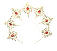 Veemoon Tocado Oscuro de Aro Tocado para Banquete de Metal Diadema Decorativa de Diosa Accesorio Cabello de Fiesta de Niña