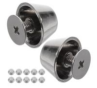 Veemoon Tornillos para Bolsas de Bricolaje 12 Mm 12 Piezas de Aleación de Zinc para Tachuelas de Maleta, Pernos Prisioneros Multifuncionales para Reparación y Decoración de Bolsos y