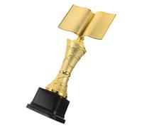 Veemoon Trofeo de Lectura Infantil en Forma de Estrella, Plástico Dorado, Ligero, Adecuado para Clase y Eventos Familiares, Premio Motivador Estudiantes