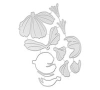 Veemoon Troqueles de Flores de Peonía para Scrapbooking Plantilla Metálica de Acero al Carbono Diseño de Marco Molde para Manualidades de Papel DIY Troquel Álbumes y Tarjetas