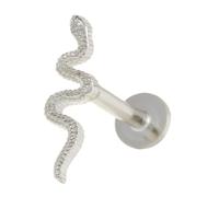 Veemoon uñas perforantes tachuelas para oro cartílago pendientes de mujer aretes diminutos aretes de serpiente pequeños mini con motivo de serpiente plata esterlina s925