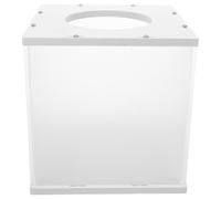 Veemoon Urna Acrílica Transparente Mate 20X20X20 CM Ranura para Rifas Caja para Boletos y Donaciones Contenedor Portátil para Votaciones Concursos y Recaudación de Fondos