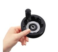 Veemoon Volante Manual para Maquinaria de Precisión, Rueda Interior Plegable de Baquelita Negra 12x100 Mango Giratorio, Accesorio Resistente para Fresadora Portátil Industrial