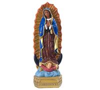 Veesper Estatua de la Virgen María de 8 Pulgadas Mother María Resin Rosario Rosario Figuración Católica Religiosa Escultura Decorativa para la Mesa de oración en el hogar Decoración navideña