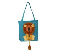 Veesper Mochila para Gato Lienzo En Forma de LeóN Bolso para El Hombro de La Gata