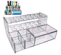 Veesper Soporte de Organizador de jeringas compuestas, dispensador de Resina Transparente para Accesorios de aplicador Dental, Bandeja de Almacenamiento de Escritorio para Dental y clínica