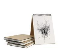 VEESUN Bloc de Dibujo A5 Pack de 4 Cuadernos de Dibujo Bonitos 30 Hojas | Tapa Dura DIY Libros de Visitas para Escribir Dibujo Adecuado para Lápiz Dibujo Escritura Artistas, 160 GMS Apaisado